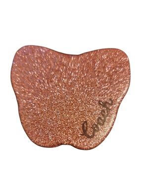 Coach Rose Gold Glitter Cosmetic Compact Case